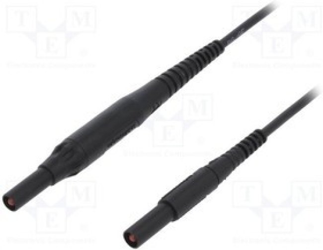 MSFKB4411100-SW, Измерительный провод, 8А, Дл: 1м, черный, Сечен.провода: 1мм2 MSFKB4411100-SW, Измерительный провод, 8А, Дл: 1м, черный, Сечен.провода: 1мм2