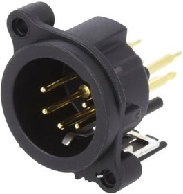 NC5MAV, XLR Connectors 5P PCB MALE RECEPT