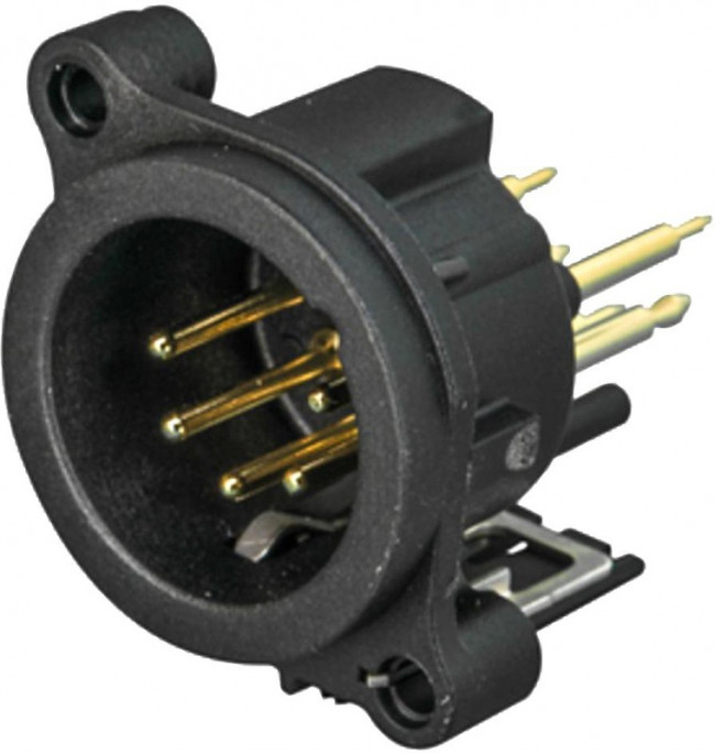 NC5MAV, XLR Connectors 5P PCB MALE RECEPT