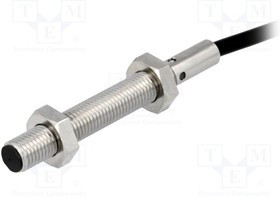 E2BS08LS01WPB12M, Датчик индуктивный, 10-30ВDC, М8, Подключение провод 2м, IP67