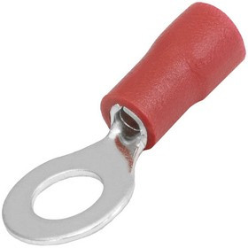 RVL1.25-5 red, Наконечник кольцевой изолированный RVL1.25-5, 19 А, 22-16 AWG, красный, латунь луженая