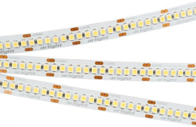 Лента светодиодная RT-A240-10mm 24V Day 4000К 19.2Вт/м IP20 3528 открыт. (уп.5м) Arlight 017431(2)