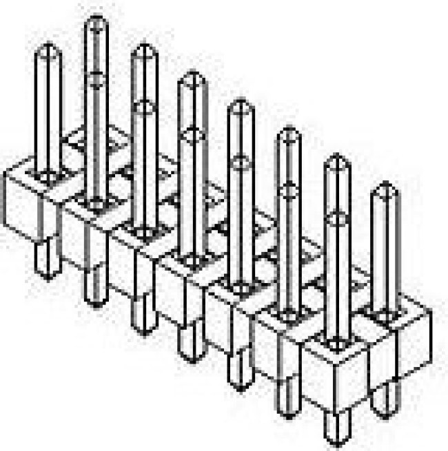 87914-0216, Conn Unshrouded Header HDR 2 POS 2.54mm Solder ST Top Entry Thru-Hole C-Grid Tray