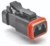 AT06-2S-MM01BLK, Conn Housing PL 2 POS Crimp ST Cable Mount Black Automotive