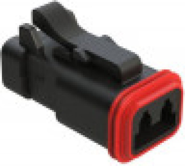 AT06-2S-MM01BLK, Conn Housing PL 2 POS Crimp ST Cable Mount Black Automotive