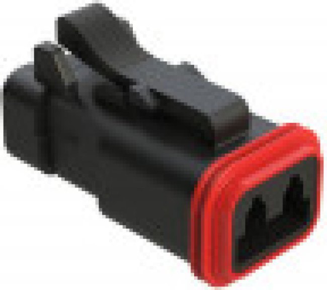AT06-2S-MM01BLK, Conn Housing PL 2 POS Crimp ST Cable Mount Black Automotive