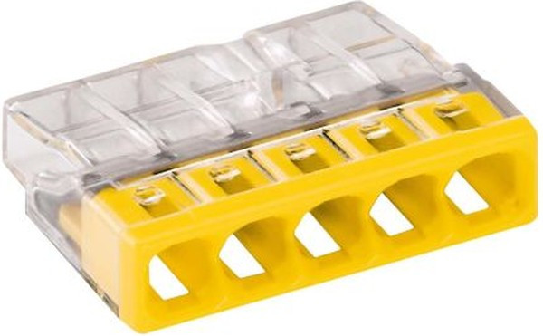 Клемма WAGO 2273-205 (5Х2,5мм2 без пасты) уп. (100шт) Клемма WAGO 2273-205 (5Х2,5мм2 без пасты) уп. (100шт)