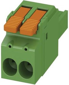 LPC 6/ 2-ST-7,62, Съемная клеммная колодка, активация рычагом, 7.62 мм, 2 вывод(-ов), 18AWG до 10AWG, 6 мм², Вставной