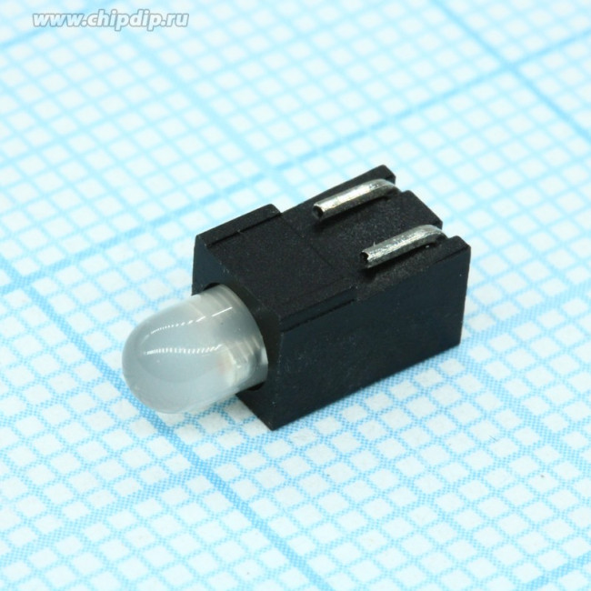 L-1387QMP/1EGW, Светодиод 3,4мм с держателем/красный/ 625нм/8-30мкд/ - зеленый/568нм/ 10-20мкд/белый матовый/70°