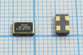 Кварцевый генератор 26000, SMD05032C4, 3,3В, SOC5, CM