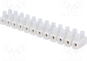 89092110, Клеммник, зажим под винт, 2,5мм2, 450В, 24А, Кол-во полюс: 12