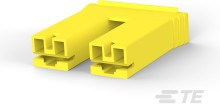 520935-6, Conn Housing RCP 2 POS 15.11mm Crimp ST Cable Mount Yellow Package