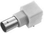 5227161-7, Right Angle 50I PCB Mount Bulkhead Fitting BNC Connector, jack, Nickel, Through Hole Term