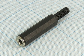 Гнездо 6,3стерео, 3C, на кабель , пластиковый хвост; №67 гн 6,3стерео\3C\каб \пл хвост\\