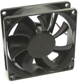 RQD 8025MS 24VDC, (80*80*25 24V), Вентилятор 24В 80x80х25мм, 3000 об/мин., 64м3/час, 29.5дБ, подшипник скольжения, тип вывода - провод