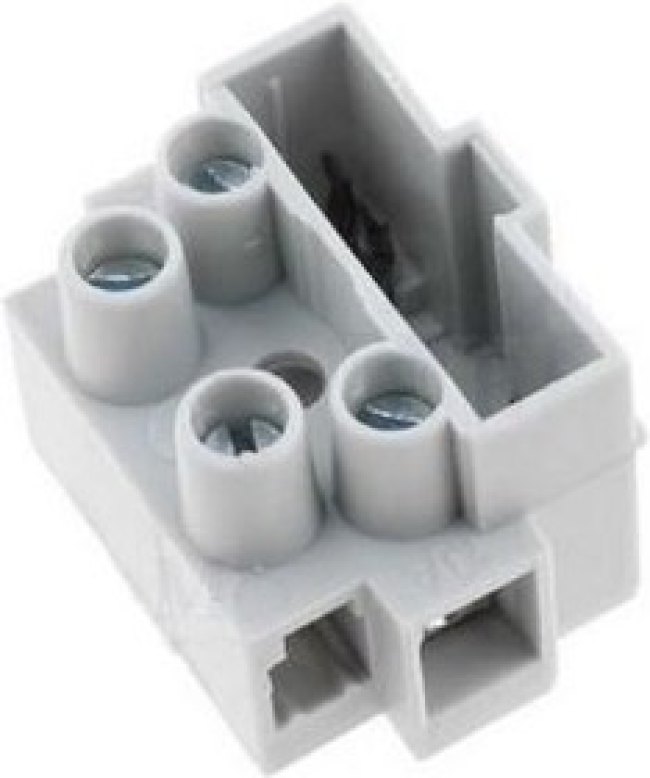 DG801-02P (KLS2-510EW-2P), Колодка проходная клеммная, без фиксации, 10А, 2.5 кв.мм