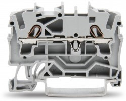 2002-1201, 2-пров. проходная клемма, 0,25 - 2,5 (4) мм2, Ex e II, серая