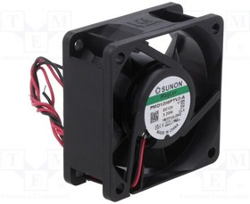 PMD1206PTV2A, Fan: DC; axial; 12VDC; 60x60x25mm; 53.52m3/h; 41dBA; Vapo; 26AWG