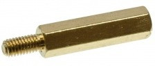 PCHSN-18, Стойка для печатных плат, шестигр., латунь, М3, 18 мм