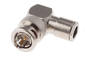 J01002A1217, 75 Right Angle Cable Mount, BNC Connector, Plug, RG59 B/U J01002A1217, 75 Right Angle Cable Mount, BNC Connector, Plug, RG59 B/U