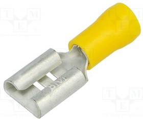 BM00393, Наконечник: плоский, 9,8мм, 1,1мм, "мама", 4-6мм2, обжим, на провод