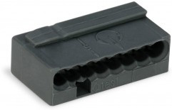 Micro junction box terminal, 8 pole, 0.6-0.8 mm², clamping points: 4, dark gray, clamp connection, 6 A Micro junction box terminal, 8 pole, 0.6-0.8 mm², clamping points: 4, dark gray, clamp connection, 6 A