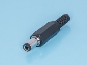 DJK-11B, Разъем питания штыревой 2,5х5,5мм, гнездо на кабель c амортизатором DJK-11B, Разъем питания штыревой 2,5х5,5мм, гнездо на кабель c амортизатором