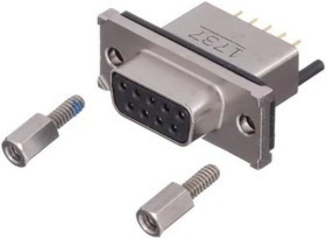 MDBE09SE760, D-Sub Standard Connectors Rugged D-sub vertical