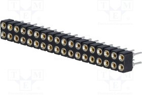 DS1002-01-2X18V13, Гнездо, IDC, "мама", PIN 36, прямой,цанговые контакты, 2,54мм, THT