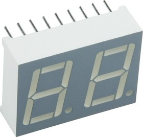 DC56-11EWA, Индикатор красный, 14.2мм 2х7, 8мКд общий катод