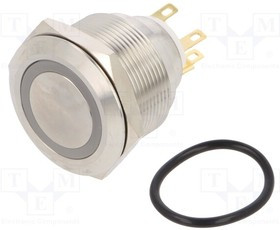 LAS1GQ25-11ER12VS, Переключатель: антивандальный, Пол: 2, SPDT, 3A/220ВAC, 5A/24ВDC