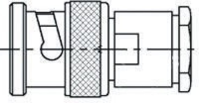 1-1478162-0, Plug Cable Mount BNC Connector, 75, Straight Body