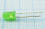 Светодиод 5 x 9, зеленый, 250 мкд, угол 60, цвет линзы: зеленый матовый, 5PG4SD