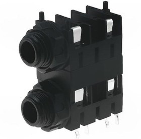 FCR1120, Гнездо, Jack 6,3мм, "мама", Кол-во полюс: 2, винтами, THT, луженые