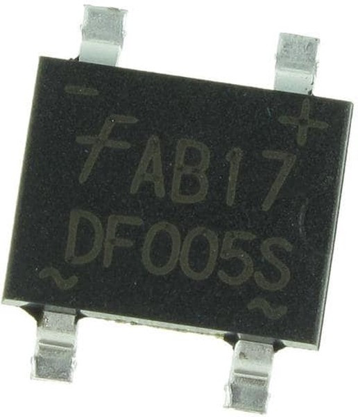 DF005S, Однофазный выпрямительный мост, Urmax 50В, If 1,5А, Ifsm 50А