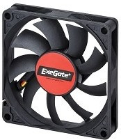 Exegate EX180973RUS Вентилятор ExeGate Mirage-S 80x80x15 подшипник скольжения, 2000 RPM, 23dB, 3pin