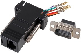PSG91630, Переходник разъема, 9-Ходовой D штекерный, 1 вывод(-ов), Штекер, RJ45, 1 вывод(-ов), Гнездо
