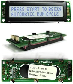 NHD-0220FZ-FSW-GBW-P, LCD Character Display Modules &amp; Accessories STN-Gray Transfl 65.0 x 20.0 5V
