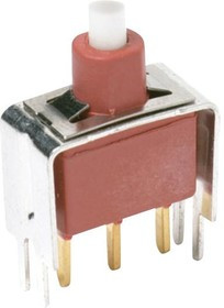 E112SD1V3BE, Кнопочный переключатель, E010 Series, SPDT, Вкл.-(Вкл.), Plunger, Белый