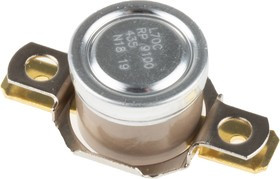 2455RP 9100-435 L70C, Bi-Metallic Thermostat, Opens at +70°C, Closes at +55°C, +186°C Max, NC, Automatic Reset