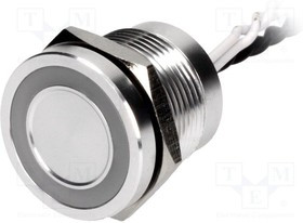 PS193P10Y01W12VL, Переключатель: пьезоэлектрический, Пол: 2, SPST-NO, 0,2A/24ВAC