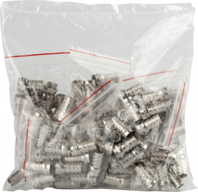 F-разъем ЭРА SIMPLE для кабеля RG-6 упаковка 100 шт. Б0048285