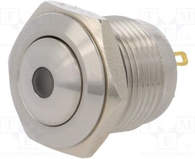 V16B-10D-12R-S, Переключатель антивандальный, Положения 2, SPST-NO, 2A/36ВDC