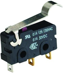 ZM90G20F01, MICRO SW, ROLLER LEVER, SPDT, 10.1A 250V