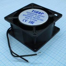 RQA 8038HBL 220VAC, Вентилятор 220В AC, 2600об/мин., 80x80х38мм, 23л/мин, 26дБ, подшипник качения, тип вывода - провод