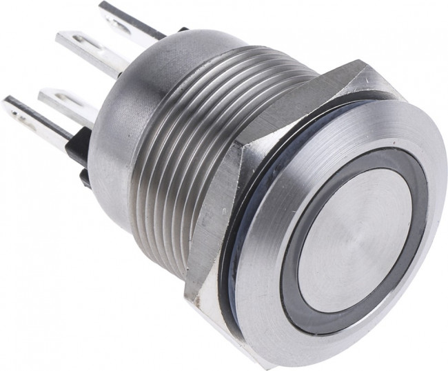 MPI002/28/D1, Pushbutton Switches Stainles Steel Vandl Resistant Switch