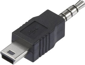 CLB-JL-8148, Переходник разъема, Mini USB B, 4 вывод(-ов), Штекер, Стерео - 3.5мм, 4 вывод(-ов), Штекер