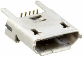 1051330001, Разъем Micro USB тип B, USB 2.0, розетка, 5 вывод(-ов), Поверхностный Монтаж, Вертикальный