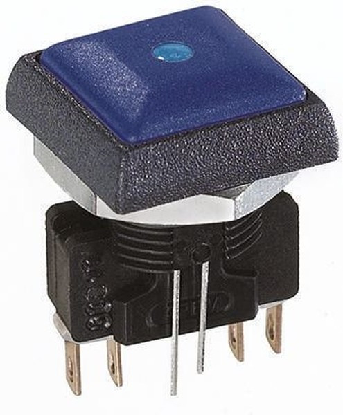 IRC8Z2B2LOB, Illuminated Push Button Switch, Momentary, Panel Mount, 14.8mm Cutout, DPDT, Blue LED, 250V ac, IP67 IRC8Z2B2LOB, Illuminated Push Button Switch, Momentary, Panel Mount, 14.8mm Cutout, DPDT, Blue LED, 250V ac, IP67