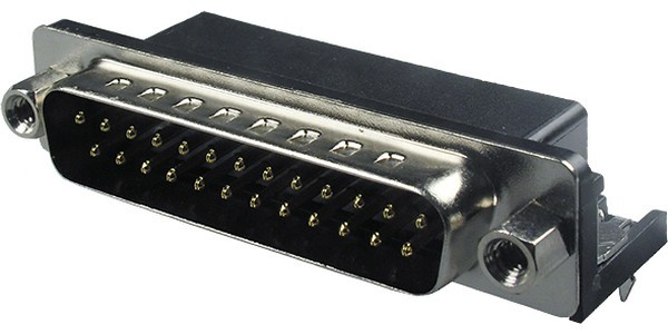 DRB-25MB, вилка D-SUB 25 pin на плату угл. 9.4мм (L-KLS1-515-25-M-B-WS)